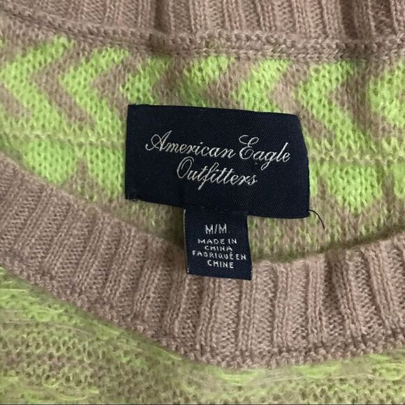 🦅 American Eagle Green & Grey Sweater - Picture 3 of 7